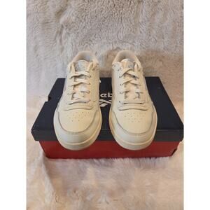 Reebok Club C 85 Vintage womens shoes White Blue Lace Up Tennis Shoe size 8.5